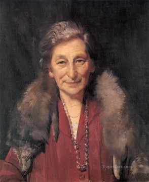 mrs annie murdoch 1927 George Washington Lambert portraiture Oil Paintings